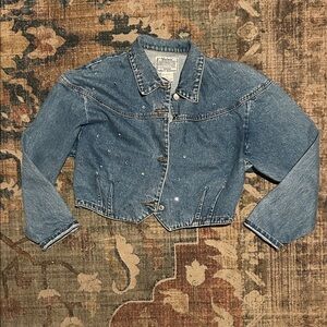 Jordache Vintage - 90s Denim Jacket with Rhinestones
